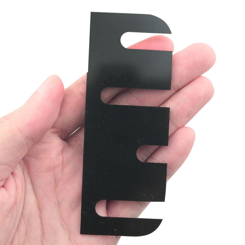 CHENJIN 10PCS 4 Inch Plastic Door Hinge Shims 38.4x101.6x1mm Door Alignment Fixing Metal Plates for Repair Kits Black - Image 4